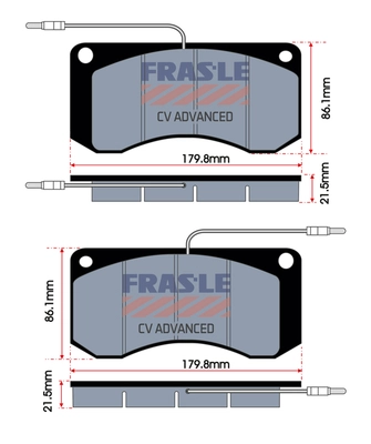 Brake Pad Set, disc brake (PD/155-E-CV)