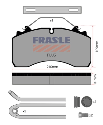 Brake Pad Set, disc brake (PD/164-K014-PLUS)