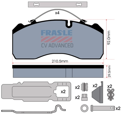 Brake Pad Set, disc brake (PD/120-K023-CV)