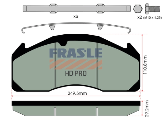 Brake Pad Set, disc brake (PD/529-K008-HD)