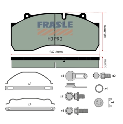 Brake Pad Set, disc brake (PD/170-K016-HD)