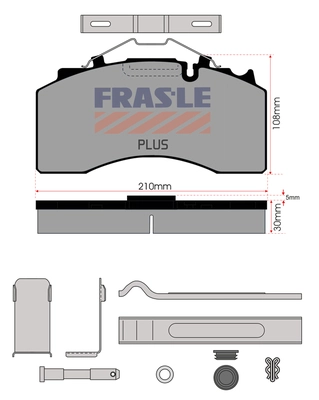 Brake Pad Set, disc brake (PD/211-N-K046-PLUS)