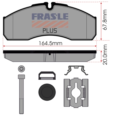Brake Pad Set, disc brake (PD/208-K026-PLUS)