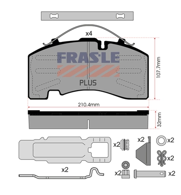 Brake Pad Set, disc brake (PD/147-K023-PLUS)