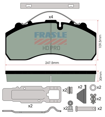 Brake Pad Set, disc brake (PD/116-K021-HD)