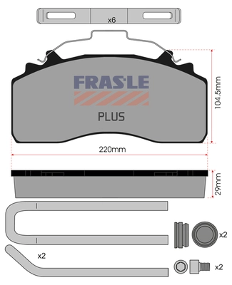 Brake Pad Set, disc brake (PD/226-K035-PLUS)