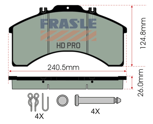 Brake Pad Set, disc brake (PD/128-K005-HD)