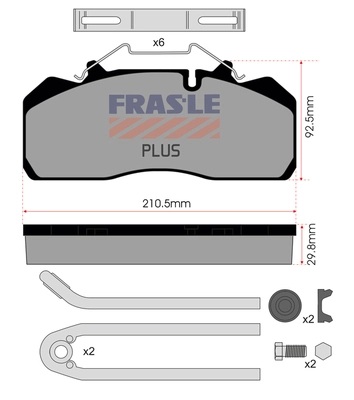 Brake Pad Set, disc brake (PD/131-K015-PLUS)
