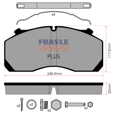 Brake Pad Set, disc brake (PD/207-K010-PLUS)