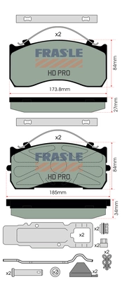 Brake Pad Set, disc brake (PD/533-K020-HD)