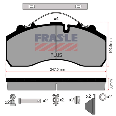 Brake Pad Set, disc brake (PD/116-K020-PLUS)