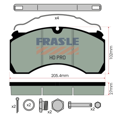 Brake Pad Set, disc brake (PD/138-K010-HD)
