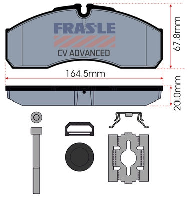 Brake Pad Set, disc brake (PD/208-K026-CV)