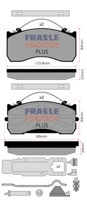 Brake Pad Set, disc brake (PD/533-K020-PLUS)