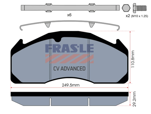 Brake Pad Set, disc brake (PD/529-K008-CV)