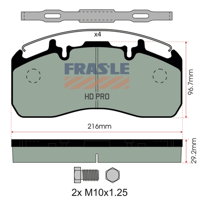 Brake Pad Set, disc brake (PD/195-K019-HD)
