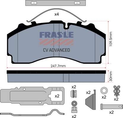 Brake Pad Set, disc brake (PD/224-K021-CV)