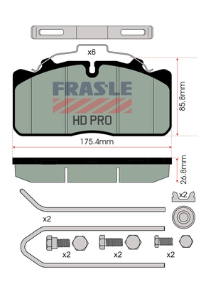 Brake Pad Set, disc brake (PD/124-K018-HD)