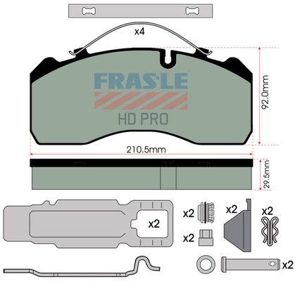 Brake Pad Set, disc brake (PD/120-K023-HD)