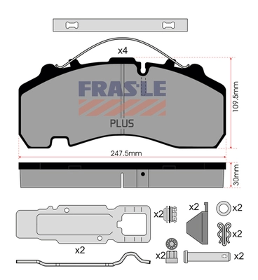 Brake Pad Set, disc brake (PD/141-K021-PLUS)