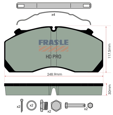 Brake Pad Set, disc brake (PD/207-K010-HD)