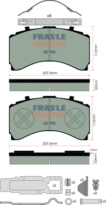 Brake Pad Set, disc brake (PD/206-K025-HD)