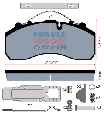 Brake Pad Set, disc brake (PD/116-K021-CV)