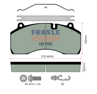 Brake Pad Set, disc brake (PD/209-K029-HD)