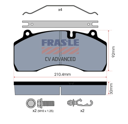 Brake Pad Set, disc brake (PD/209-K029-CV)
