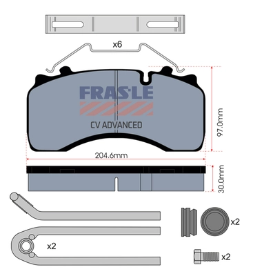 Brake Pad Set, disc brake (PD/161-K013-CV)