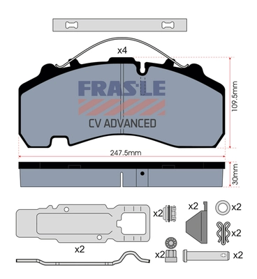 Brake Pad Set, disc brake (PD/141-K021-CV)