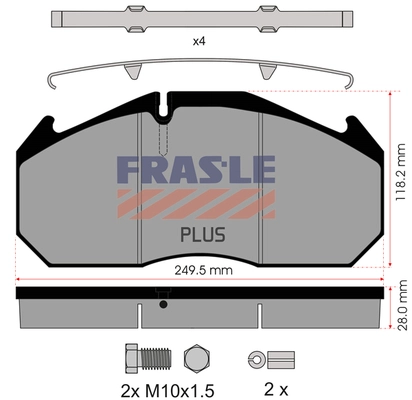 Brake Pad Set, disc brake (PD/125-K012-PLUS)