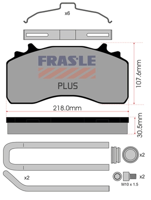 Brake Pad Set, disc brake (PD/214-K035-PLUS)