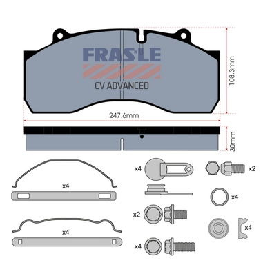 Brake Pad Set, disc brake (PD/170-K016-CV)