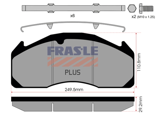 Brake Pad Set, disc brake (PD/529-K008-PLUS)