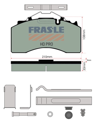 Brake Pad Set, disc brake (PD/211-N-K046-HD)
