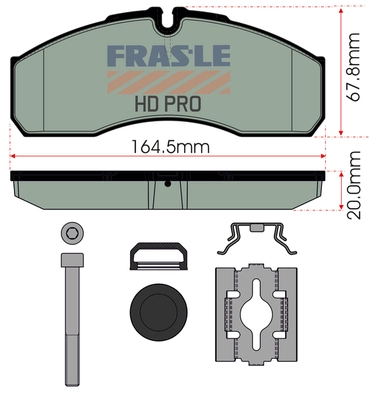 Brake Pad Set, disc brake (PD/208-K026-HD)