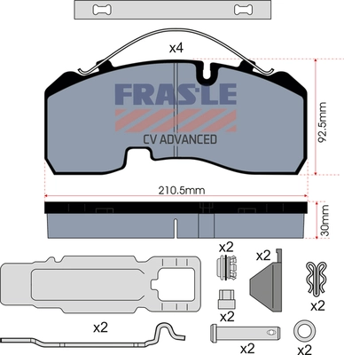Brake Pad Set, disc brake (PD/142-K023-CV)