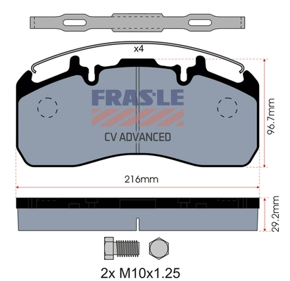 Brake Pad Set, disc brake (PD/195-K019-CV)