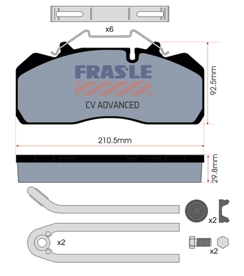Brake Pad Set, disc brake (PD/131-K015-CV)