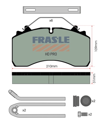 Brake Pad Set, disc brake (PD/164-K014-HD)