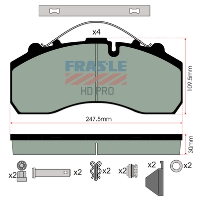 Brake Pad Set, disc brake (PD/116-K020-HD)