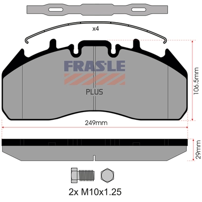 Brake Pad Set, disc brake (PD/196-K019-PLUS)