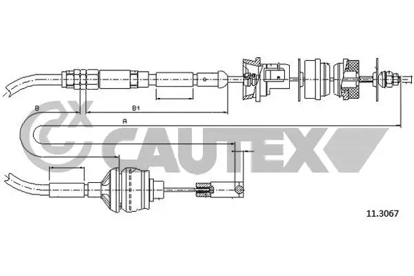 Cable Pull, clutch control (038221)