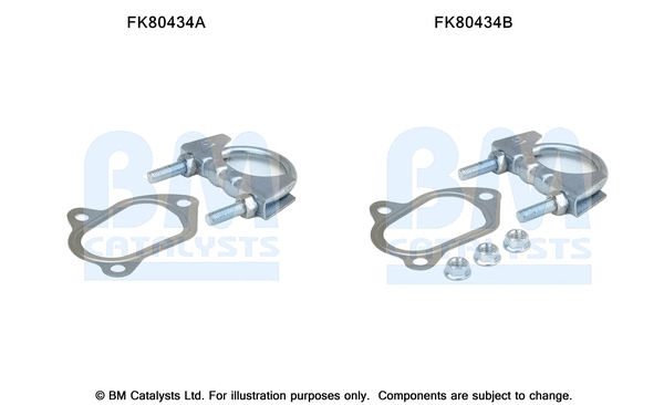 Mounting Kit, catalytic converter (FK80434)