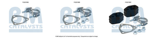 Mounting Kit, exhaust pipe (FK50199)