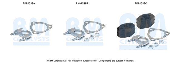Mounting Kit, catalytic converter (FK91589)
