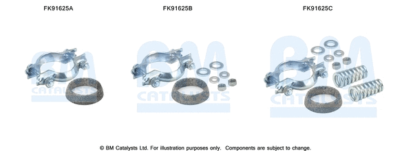 Mounting Kit, catalytic converter (FK91625)