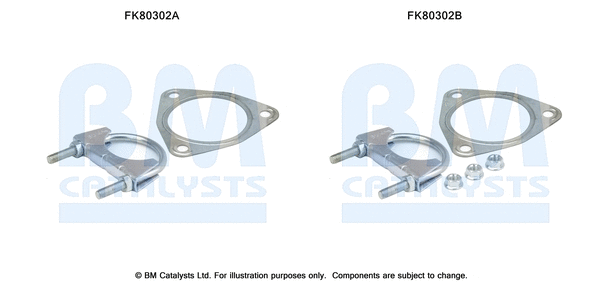 Mounting Kit, catalytic converter (FK80302)