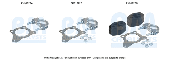 Mounting Kit, catalytic converter (FK91722)